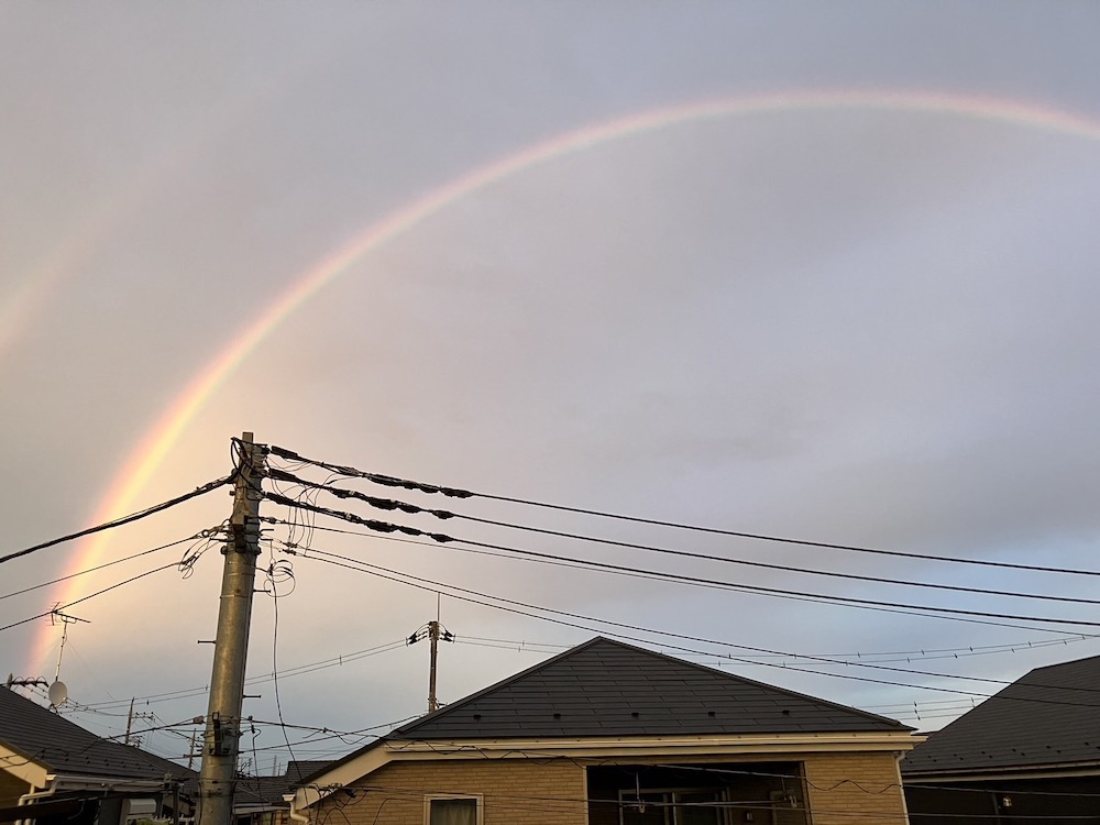 7月9日(火)雨が上がって虹🌈が♪青梅市の小学生女子（ジュニア）バレーボールクラブ青梅ミッキーズ